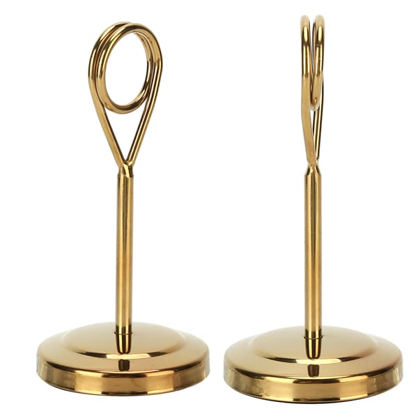 Rustfrit stål, rustfast, holdbar, blegemiddelbestandig, let billedklips til hotelrestaurant, 10,5 cm, guld