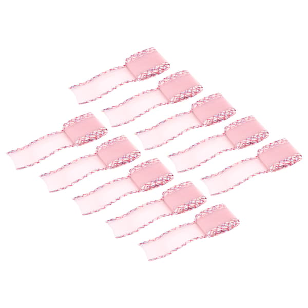 10 Yards Kantbånd Polyester Tyll Klesstilbehør DIY Hodeplagg Hår 2,6 Tommer Rosa C3