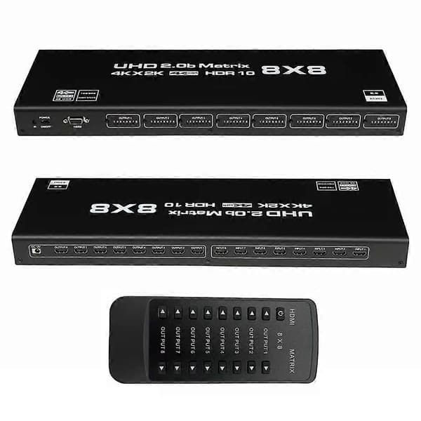 8 x 8 HDMI Matrix Switch Converter 4K 60Hz HDCP2.2 Decoder HDMI 2.0 Digital Matrix Splitter med Rem