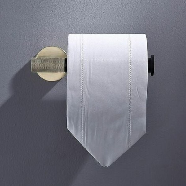 Ruostumattomasta teräksestä valmistettu wc-paperiteline Seinälle kiinnitettävä paperiteline Harjattu kultainen ja mattamusta wc-paperiteline