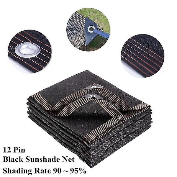 2x2m Sort 12 Pin Tykt Anti Uv Hdpe Shading Net