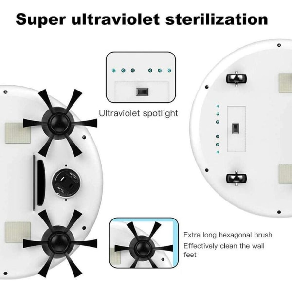 Robotdammsugare, 4 i 1 3200Pa Supertyst automatisk intelligent sopmaskin med sopning och undvikande av hinder för husdjurshår, hård matta,