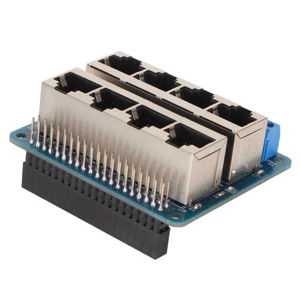 Raspberry Pi GPIO Breakout Board 8 RJ45 Porte 40 Pin Strøm 1A 1B 2B 3B 3A 4B
