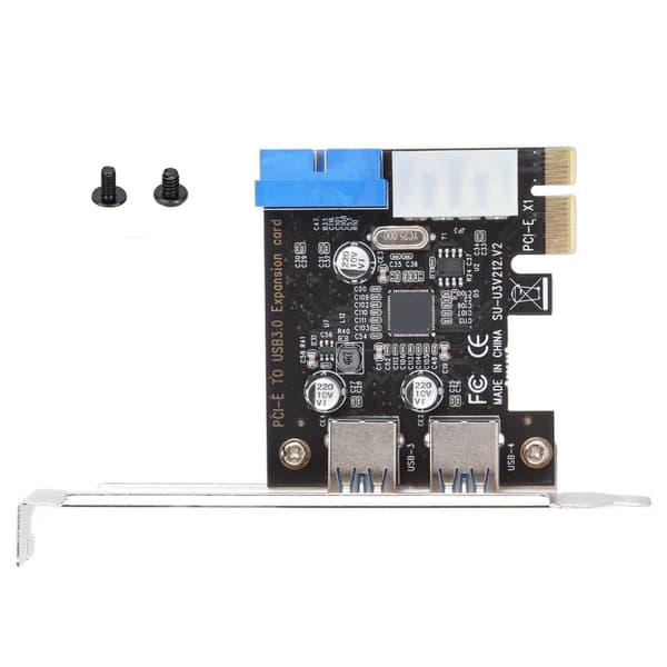 USB 3.0 PCIe Expansionskort 2 Port 19 Pin Adapter Controller