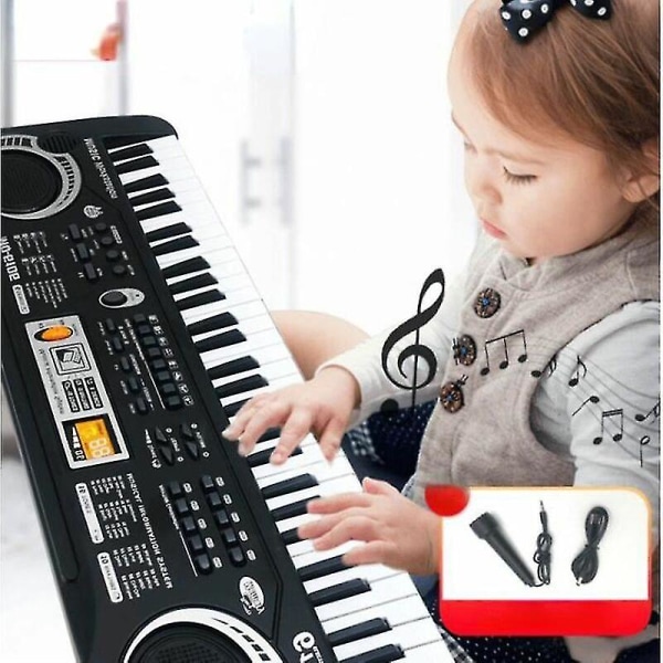 Elektronisk klaver Elektronisk keyboard Digital klaver 61 tangenter Elektronisk klaver Begynder Keyboard Klaver Legetøj Børn