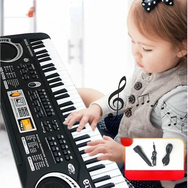 Elektroniskt piano Elektroniskt klaviatur Digitalpiano 61 tangenter Elektroniskt piano Nybörjarklaviatur Pianoleksak Barn