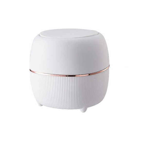Skrivebordssøppelbøtte (med indre bøtte) (16cm*16cm*15cm) White