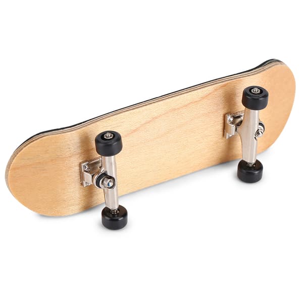 Ahorn Trælegering Fingerboard Skateboard Sort 1 stk