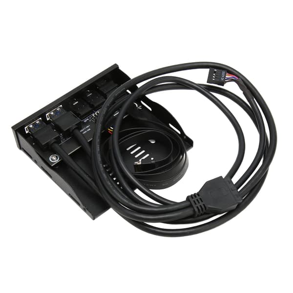 USB 3.2 Hub 10Gbps Frontpanel Plug and Play Jernkabinett Diskettstasjonsleser Kompatibel med Windows og Linux