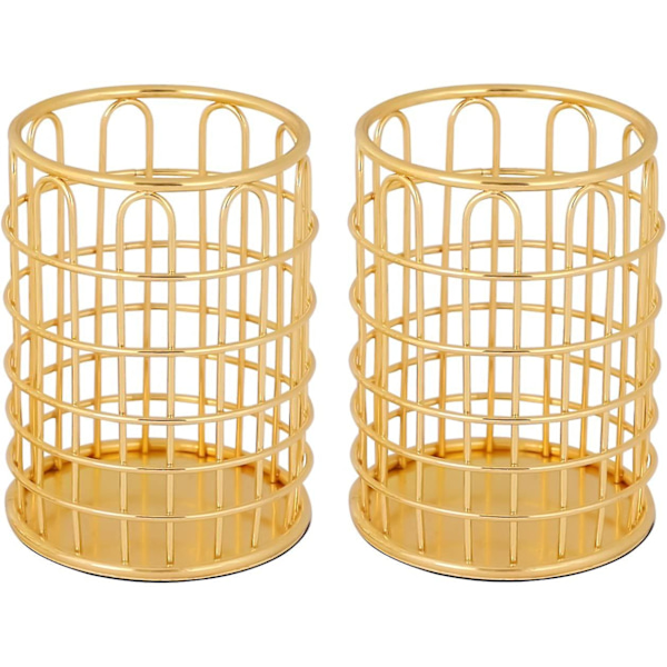 Penselholdere Makeup Brush Organizers - 2 Pack Office Pencil Organizers til skrivebord, sort