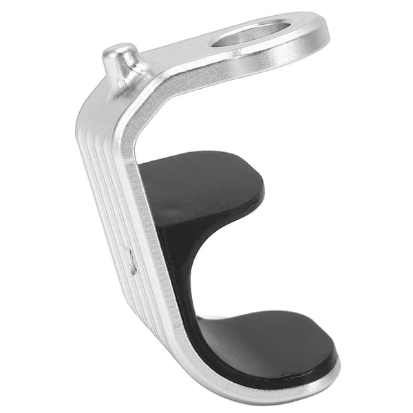 E-formet sykkelkrok E-spenne i polert, lett aluminiumslegering og plast for Brompton, sølv