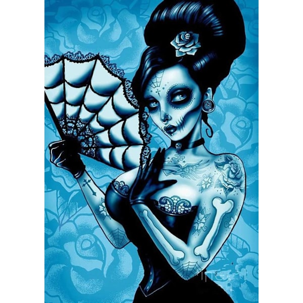 Rhinestone Paintings DIY 5D Diamond Painting by Numbers Kit Diamond Painting Litet bilde Hodeskalle Rhinestone Broderi Korsstingsett Art Craft Can