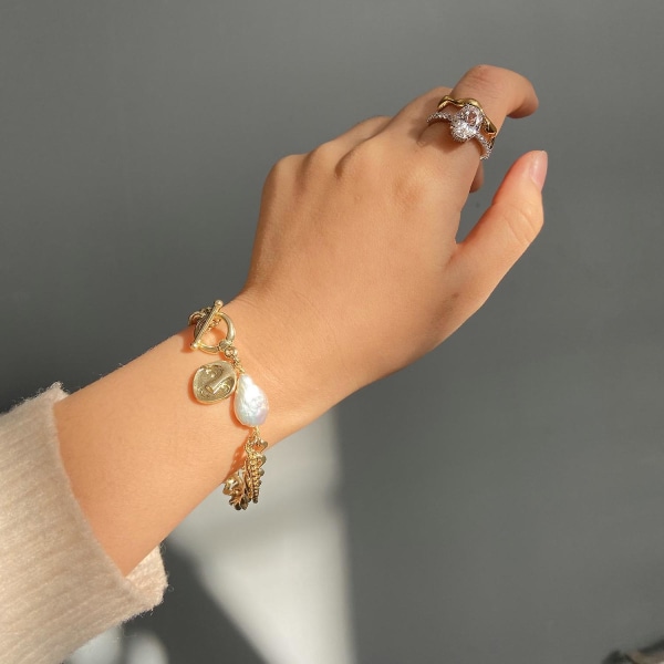 Armbånd Baroque Pearl Daily Outfit Metallic Element B1520