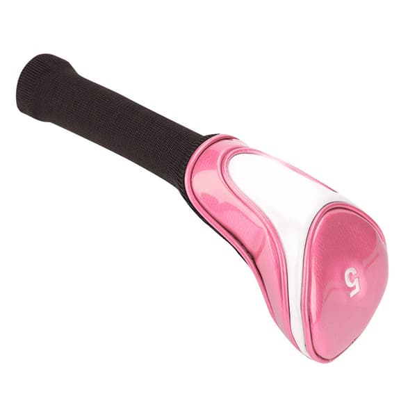 Pink PU Læder Golf Putter Hoved Cover Tilbehør #5