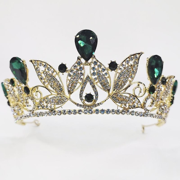 Jeweled Crowns Beautiful Headpiece Wedding Crown Wedding Tiaras Hårtilbehør For Prom bursdag Red