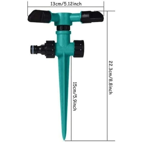 2 stk haveautomatisk sprinkler Roterende græsplænevanding 360 graders automatisk sprinklersprinkler A