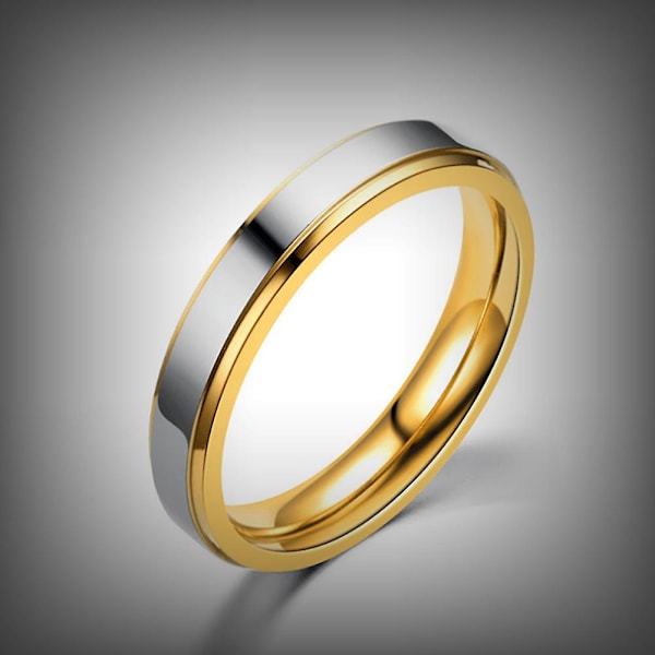 Modeälskare Par Kvinnor Titanstål Förlovningsring Band Smycken US 9 Mens