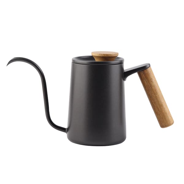 Rustfri Stål Hældekande til Kaffe 600ml Sort Håndtag