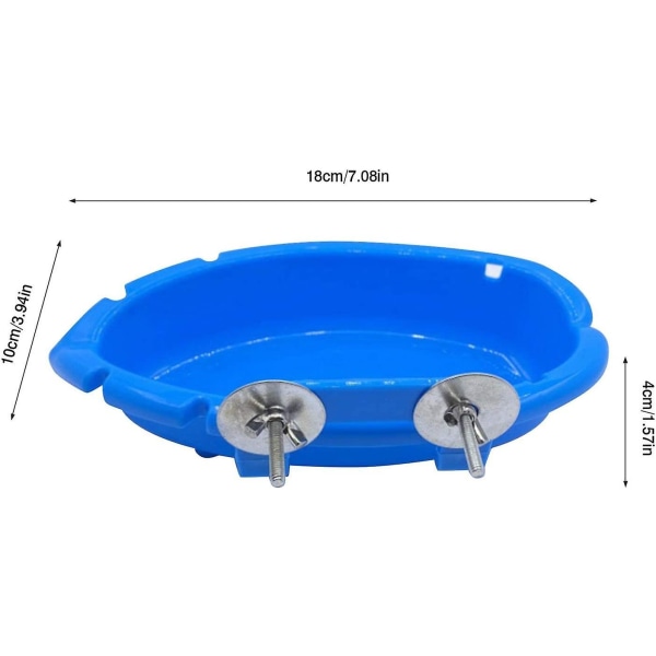 Fuglebad Fuglebur Tilbehør Servant Papegøyebur Hengende badekarboks Fuglebad Badeskål, multifunksjonsbadekar/mateskål 18104cm