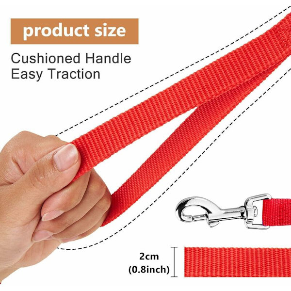 Rød 2,5 cm bred * 3 meter lang nylon bånd hunde kjede bånd trening tau kjæledyr utstyr