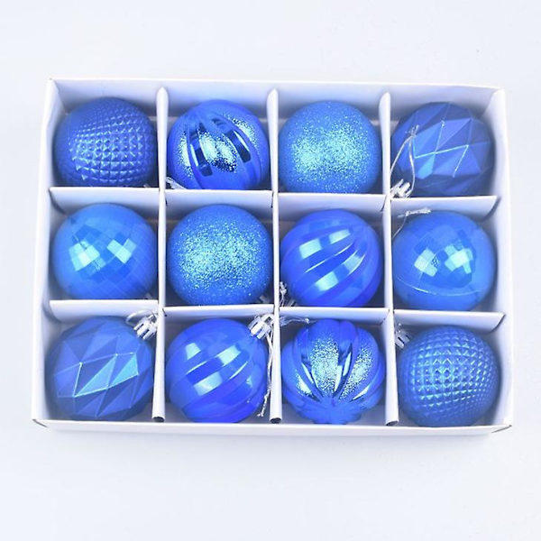 Presentdekoration juldisplay bollar blue