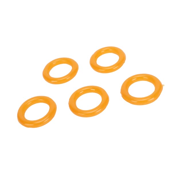 20 st Spolupprullare Gummidäck Ring Flexibel Elastisk Bärbar Ersättning Gul