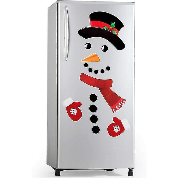 Snømann kjøleskapsmagneter sett med 16, morsomme kjøleskapsklistremerker