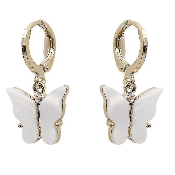 øredobber Acetate Butterfly Øredobber Farget Legering Akryl Øredråper Øreklips For Bryllup