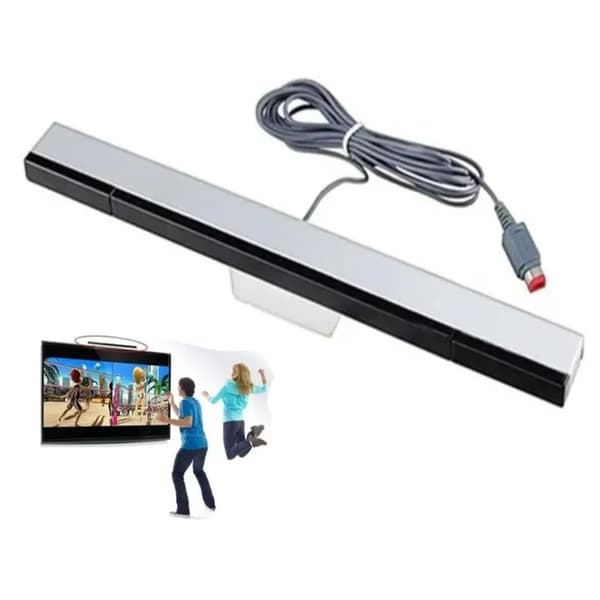 Kablet infrarød sensorbar-mottaker for Wii og Wii U Motion Plus-konsollutskifting