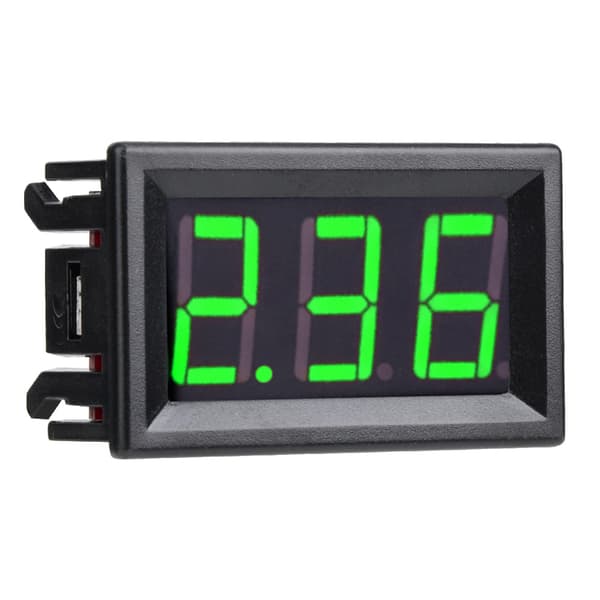0,56 tommer dobbelt kabel digitalt DC strøm display panel 0-10A Amperemeter grøn