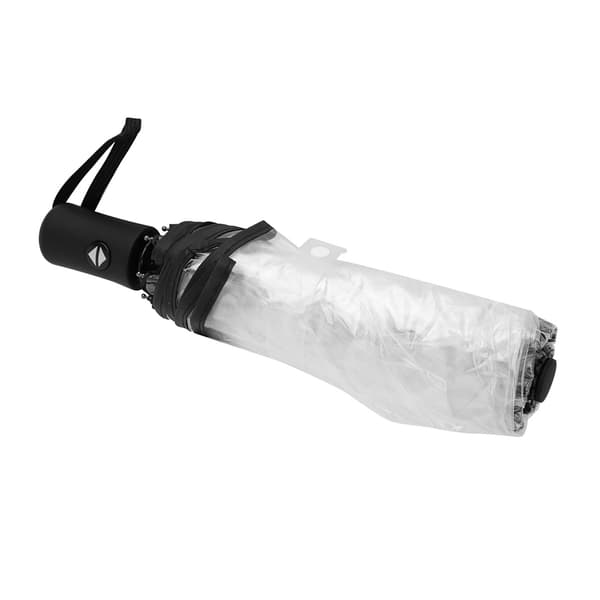 Bärbart Transparent Tri Fold Mode Paraply för Kvinnor