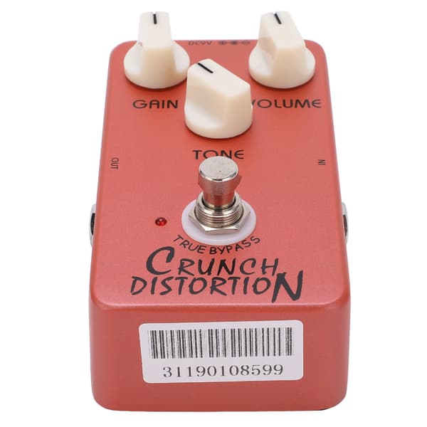 Mørkerød Metall Klassisk Britisk Rock Distortion Monoblock Gitarpedal True Bypass