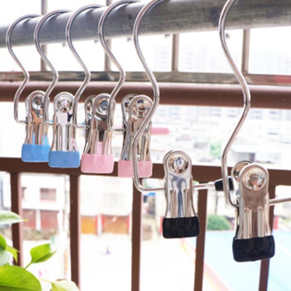 Piao 20 st Boot Hanger Clips,tvätt Krok Hängande klädnålar Rostfritt stål Galge Håll Clips För strumpor, handdukar, underkläder, hattar,scarfs,handdukar,byxa Black