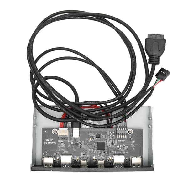 USB 3.1 Frontpanel Header GL3523 Chip 5Gbps 6 Portar 19PIN till Typ C för Stationär Dator Optisk Enhet Position 2U3 2U2 2C