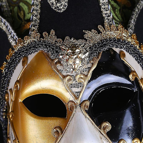 Peint Halloween Ball Party Mask Premium Venetian Ladies Show Mask Noir