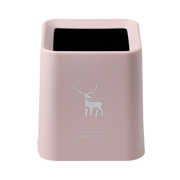 Mini fyrkantig obetäckt bordsbehållare Rosa mocka (14,5 cm*10 cm*15,3 cm)