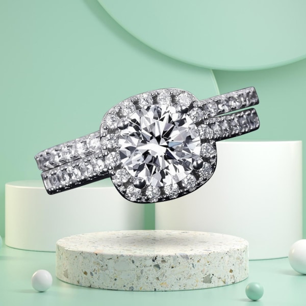 1 par parringe geometriske firkantede rhinestones smykker Udsøgte lyse glansringe til bryllup US 9