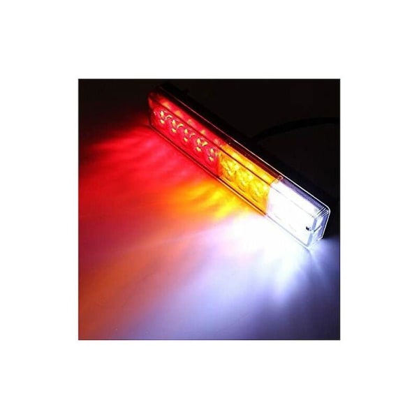 2stk 12v Led trailerlygter,universelle led baglygter 20led baklygter Bremse Blinklys Baglygte For Trailer Lastbil Traktor Caravan