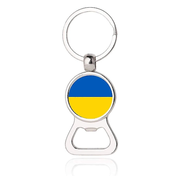 Kansallisen lipun olutpullonavaaja metallinen avaimenperä Matkamuistolahja-avaimenperä Ukraine