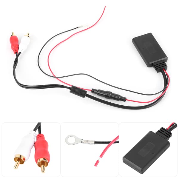Bluetooth AUX-mottaker Modul 2 RCA AUXIN-adapter for bilstereo
