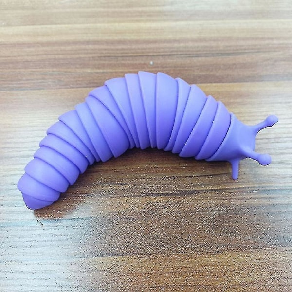 2022 Ny Fidget Toy Slug Artikulert fleksibel 3d Slug Fidget Toy purple