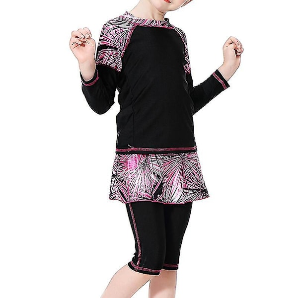 Kids Girls Islamic Muslim Modest Uimapuvut Black 5-6 Years