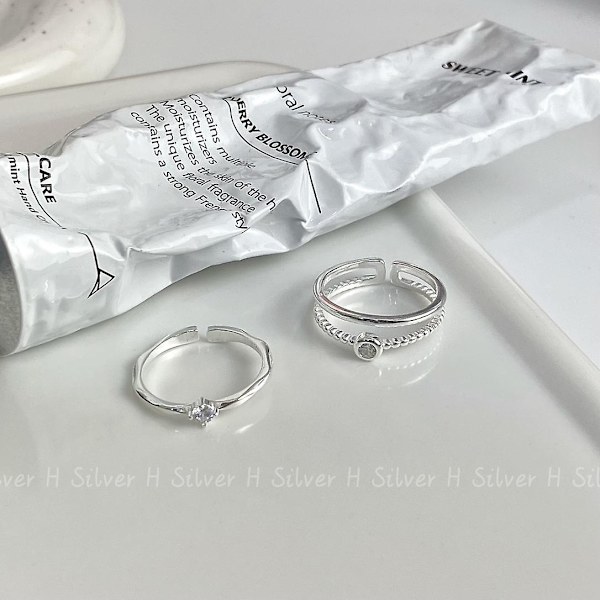 Ringpärlor S925 Silver Modesmycken Ac5307 Single
