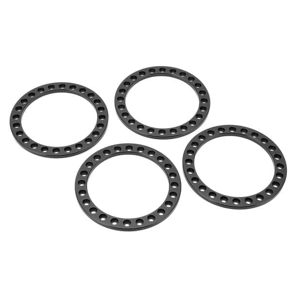 4 stk. Ydre Beadlock-ring af aluminiumslegering til 1,9 tommer VP-hjulfælg, sort