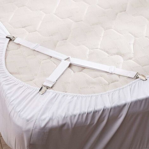 Sengelagenstropper Fitted Sheet Tie Trekant Elastisk Madrasstrop Justerbar Lagen Båreremme Madrasstrop 4 Pie