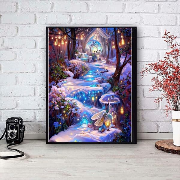 30 × 40 cm (Guld) Diamantmålningskonstkit, 5D Diamantmålningskit