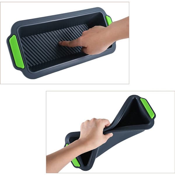 2 brødforme, non-stick effekt, miljøvenlig silikone bageform