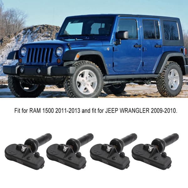 4st Däcktryckssensor Kompatibel med Dodge Jeep Ram 56029481AB