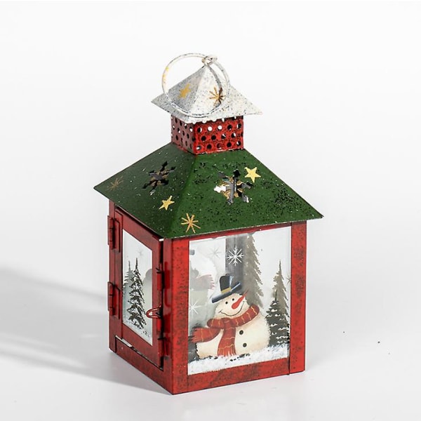 Vindskyddsbelysning av trä (Small Four Corners Snowman)