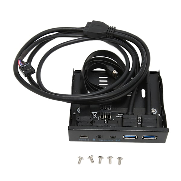 USB 3.2 Hub 10Gbps Frontpanel Plug and Play Jernskal Floppy Disk Reader Kompatibel med Windows og Linux